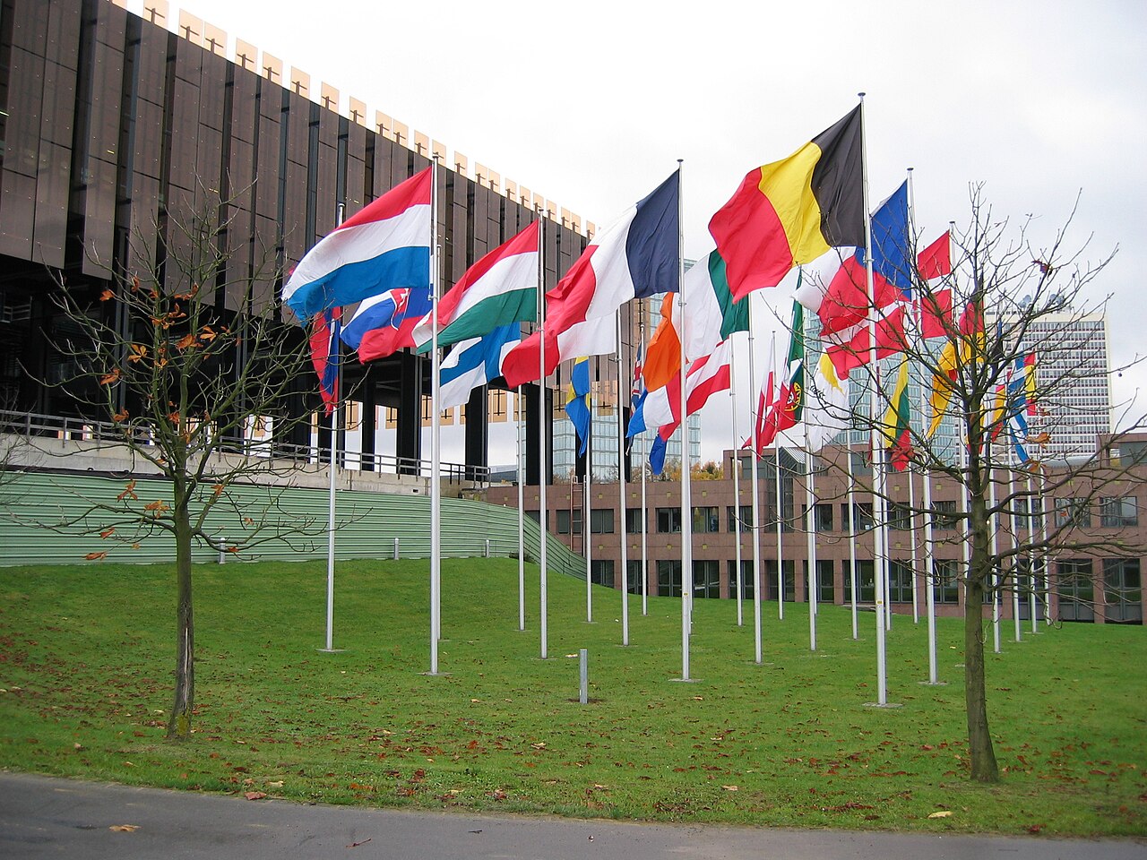 The European Court of Justice complex in Luxembourg representing EU compliance.